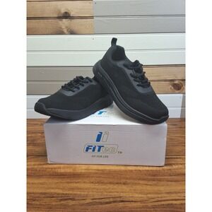 Apis Fitec 9328  Women's Extreme-Light Knitted Walking Shoe 10 Width 5E Black